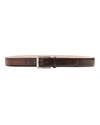 Magnanni Men's Manchester Square-buckle Leather Belt In Medium Brown