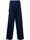 CHARLES JEFFREY LOVERBOY WIDE LEG TROUSERS