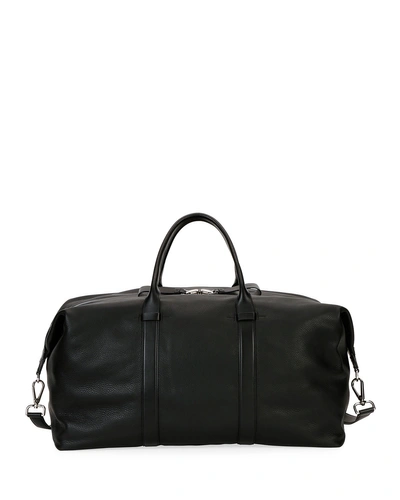 Tom Ford Buckley Pebble-grain Leather Holdall In Black