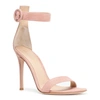 GIANVITO ROSSI PORTOFINO 105 BLUSH SUEDE SANDALS,GR14129S