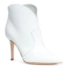GIANVITO ROSSI WHITE CALF LEATHER BOOTIES,GR14115S