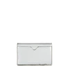 ALEXANDER MCQUEEN SILVER LEATHER CARD HOLDER