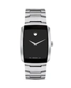 Movado Men's Eliro Square Modern Watch, Silver In Black/silver
