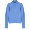 DIANE VON FURSTENBERG DIANE VON FURSTENBERG BLUE WOOL AND CASHMERE-BLEND JUMPER