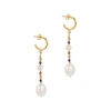 ANNI LU Rock & Sea Limestone 18ct gold-plated drop earrings