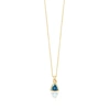 EDGE OF EMBER BLUE TOPAZ CHARM NECKLACE,2960057
