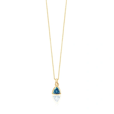 Edge Of Ember Blue Topaz Charm Necklace