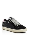 P448 WOMEN'S JOHN EMBOSSED PATENT LEATHER & SUEDE LACE-UP SNEAKERS,JOHN