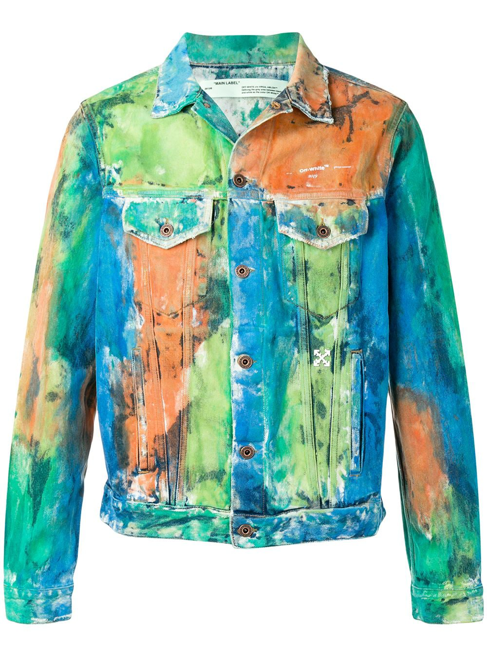 off white multicolor denim jacket