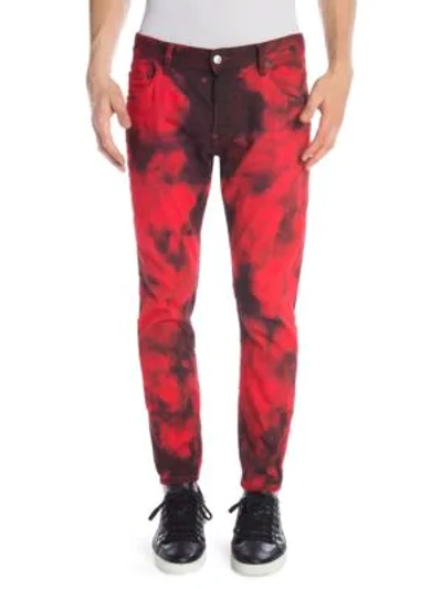 Dsquared2 Skater Maracuto Wash Skinny Jeans In Red