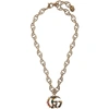 GUCCI GUCCI GOLD CRYSTAL MARMONT NECKLACE