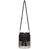 MIU MIU Black Crystal Fringe Bucket Bag