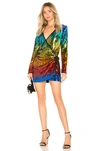 H:OURS Angelo Wrap Mini Dress,HURR-WD245