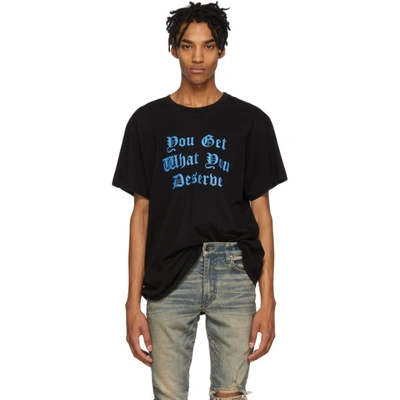 Amiri You Get What You Deserve-print Cotton-jersey T-shirt In Black