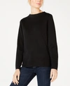 EILEEN FISHER SILK FUNNEL-NECK BOXY SWEATER, REGULAR & PETITE