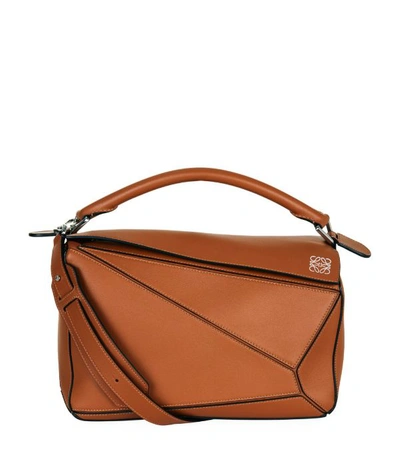 Loewe Leather Puzzle Bag In Brown