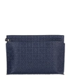 LOEWE EMBOSSED LEATHER T POUCH,14860696