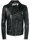 PHILIPP PLEIN PHILIPP PLEIN ZIPPED BIKER JACKET - 黑色