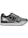 TRUSSARDI JEANS TRUSSARDI JEANS GLITTER DETAIL SNEAKERS - SILVER