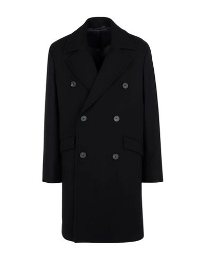 The Kooples Doppio Double-breasted Coat In Black