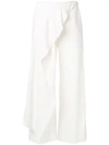 ROLAND MOURET ROLAND MOURET LAYERED DETAIL TROUSERS - WHITE