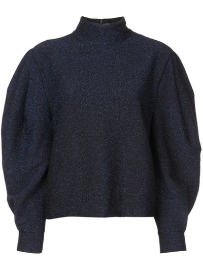 Patbo Lurex Super Sleeve Sweater - 蓝色 In Blue