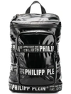 Philipp Plein Backpack Graphic Plein In Black