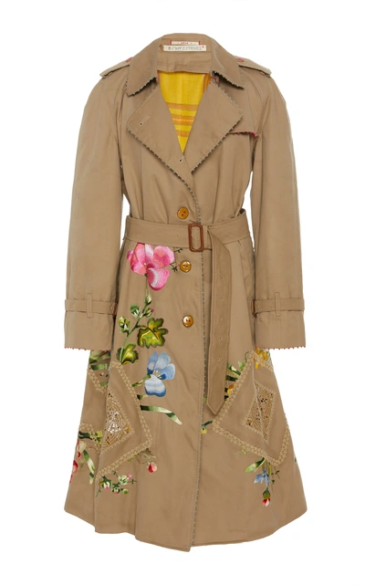 Péro Upcycled Cotton Trench Coat In Neutral