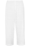 SKIN NICOLETTE SHIRRED COTTON-GAUZE PAJAMA PANTS