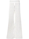 GALVAN GALVAN STRIPED PALAZZO PANTS - WHITE