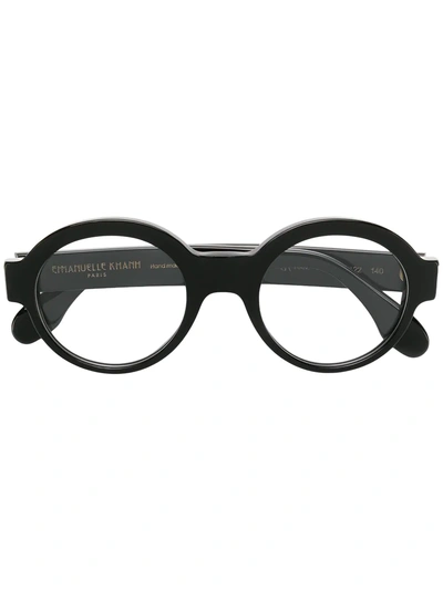 Emmanuelle Khanh 圆框眼镜 - 黑色 In Black
