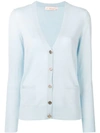 TORY BURCH BUTTONED KNITTED CARDIGAN