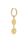 ANISSA KERMICHE Louise d'Or Coin 18-karat gold diamond hoop earring