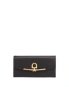 Ferragamo Icona Clip Continental Wallet In Black