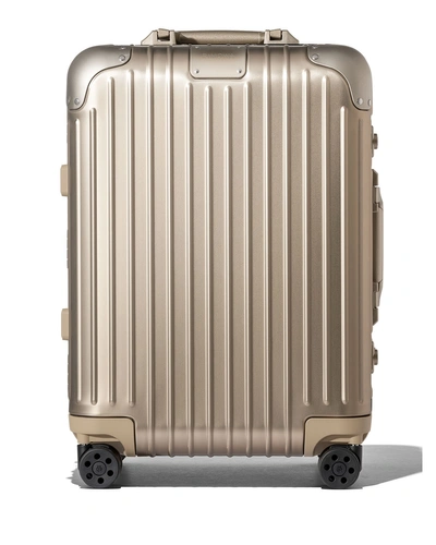 Rimowa Original Cabin Carry-on Suitcase In Titanium - Aluminium - 21,7x15,8x9,1