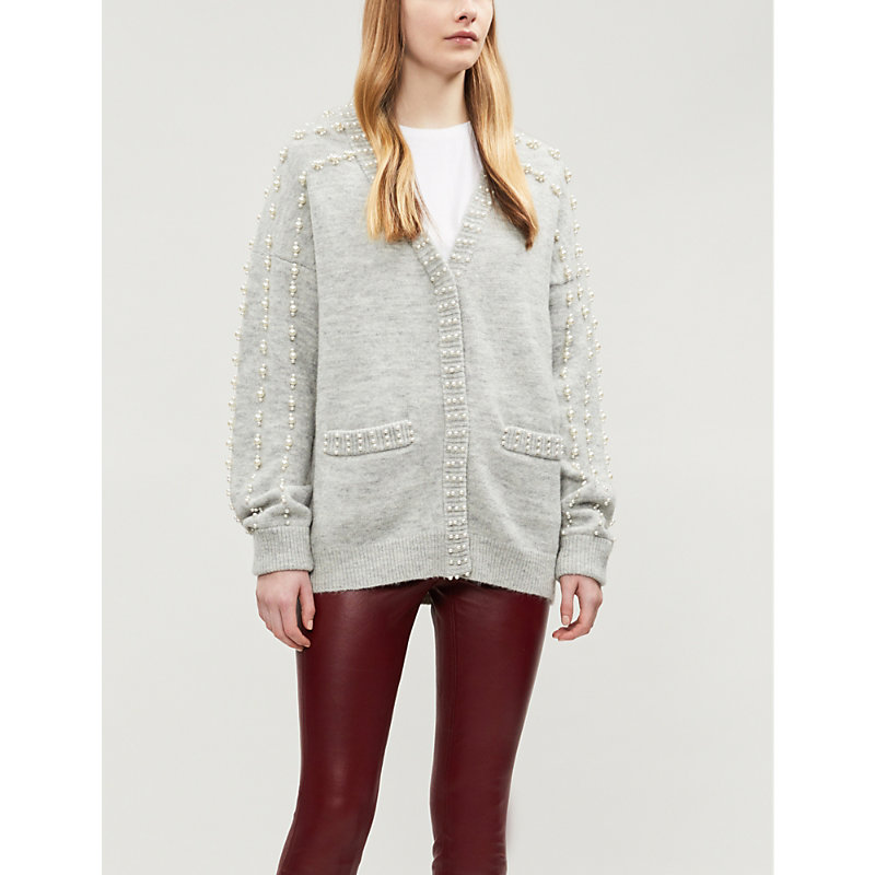 maje pearl cardigan