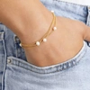 LILY & ROO SOLID GOLD LAYERED PEARL BRACELET
