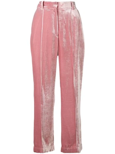 Racil Charlie High-rise Wide-leg Pants In Pink