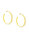 ALISON LOU ALISON LOU LARGE JELLY HOOP EARRINGS - 黄色