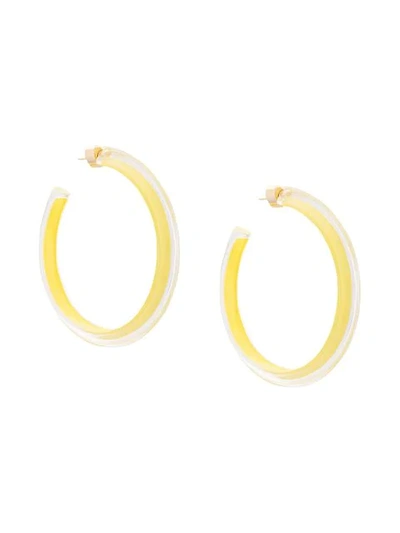 Alison Lou Large Jelly Hoop Earrings - 黄色 In Yellow