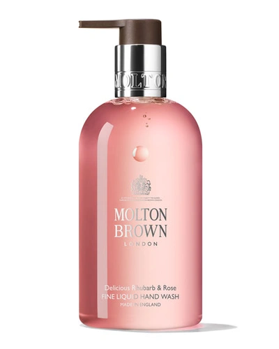 Molton Brown Delicious Rhubarb And Rose Fine Liquid Hand Wash 300ml In Pink