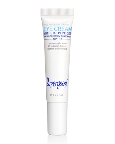 Supergoop Advanced Antioxidant-infused Anti-aging Eye Cream With Oat Peptide Spf 37, 0.5 Oz.