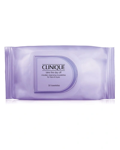 Clinique Take The Day Off Micellar Cleansing Towelettes For Face & Eyes Makeup Remover, 50 Towelettes In Default Title
