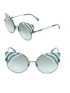 FENDI 42MM ROUNDED CAT EYE SUNGLASSES,0400095646739