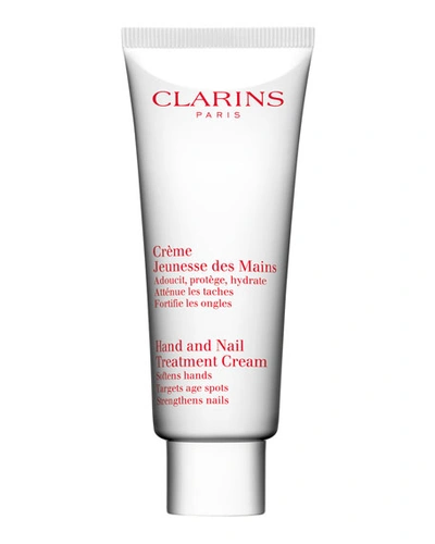 Clarins Hand & Nail Treatment Cream, 3.3 Oz./ 97.6 ml In White
