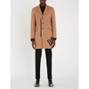 DSQUARED2 CONTRAST ZIP-TRIM WOOL AND CAMEL-BLEND COAT