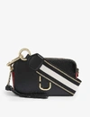 MARC JACOBS WOMENS BLACK/RED SNAPSHOT LEATHER CROSS-BODY BAG,149-3000609-M0012007