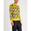 A BATHING APE FIRE PATTERN WOOL-BLEND JUMPER