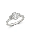 BLOOMINGDALE'S DIAMOND OVAL-CENTER ENGAGEMENT RING IN 14K WHITE GOLD, 1.0 CT. T.W. - 100% EXCLUSIVE,R13695-1-23