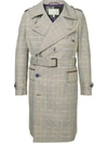 A(LEFRUDE)E A(LEFRUDE)E CHECKED TRENCH COAT - GREY